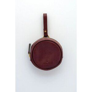 Il Bisonte Burgundy Leather Oliveta Coin Purse